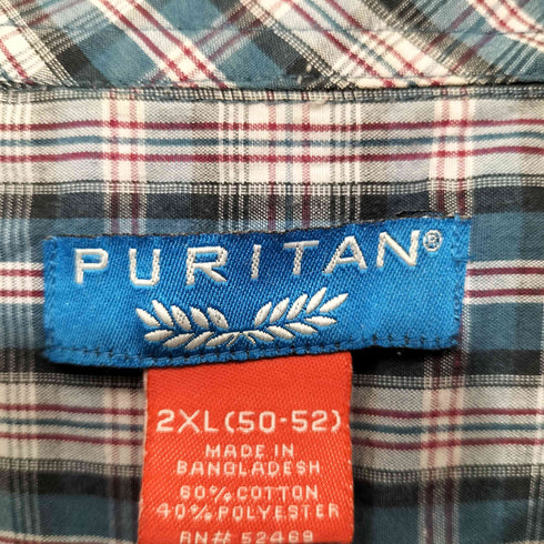 ピューリタン PURITAN チェック BDシャツ メンズ 2XL