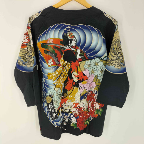 バットウムスメ DIVINE RETRIBUTION 抜刀娘 和柄 般若 ダボシャツ メンズ JPN:L