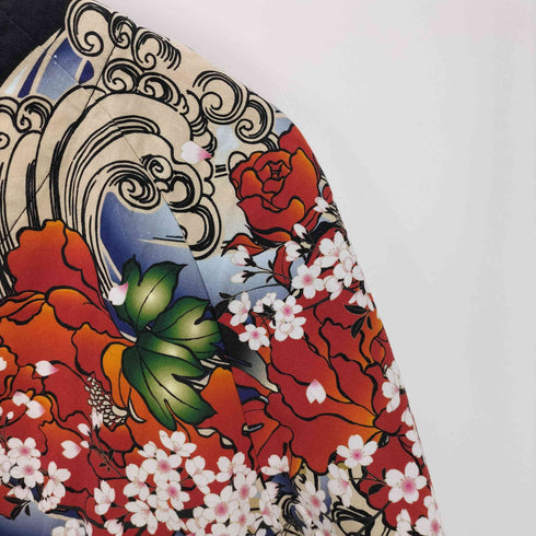 バットウムスメ DIVINE RETRIBUTION 抜刀娘 和柄 般若 ダボシャツ メンズ JPN:L