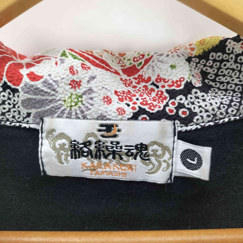 カラクリダマシイ 絡繰魂 龍 観音菩薩 刺繍デザインスキッパーポロシャツ メンズ JPN:L