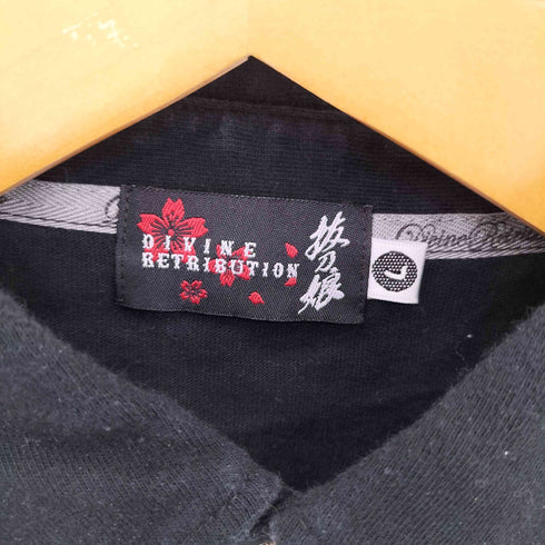 バットウムスメ DIVINE RETRIBUTION 抜刀娘 和柄 S/S ポロシャツ メンズ JPN:L