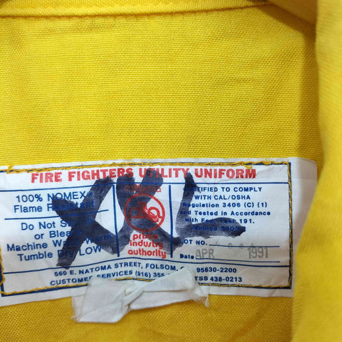 prison industry authority fire fighters utility uniform カリフォルニア林業消防士 メンズ import:XXL