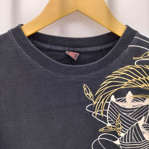 クロップドヘッズ CROPPED HEADS 鶴 刺繍デザインTシャツ メンズ JPN:M
