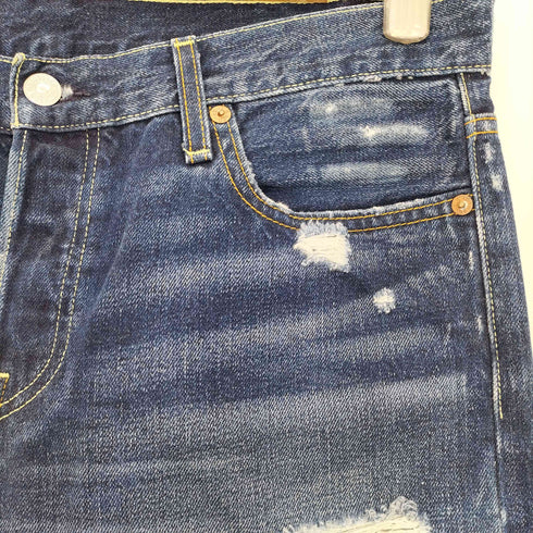 リーバイス Levis USA製 赤耳 ボタン裏4170 501 ダメージ デニム メンズ W29
