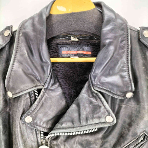 ブルックス BROOKS 70-80S MADE IN USA TALONジップ ダブルライダースジャケット メンズ JPN:48