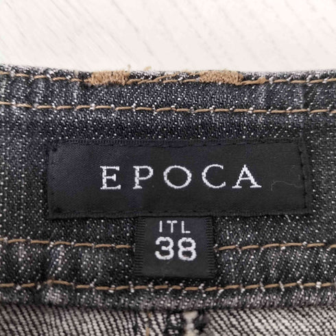 エポカ Epoca ラインストーン装飾 ブラックデニムスカート Y2K グランジ レディース JPN:38