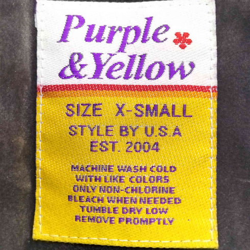 パープルアンドイエロー Purple&Yellow リブハイネック クロップド 中綿ジャケット 短丈 レディース JPN:XS