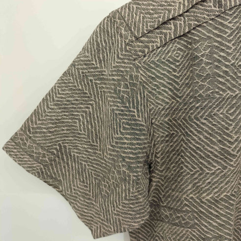 アイムイッセイミヤケ im ISSEY MIYAKE 90s コットンリネン 織柄 レギュラーカラーシャツ 半袖 メンズ JPN:S