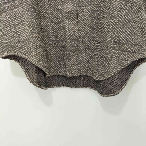 アイムイッセイミヤケ im ISSEY MIYAKE 90s コットンリネン 織柄 レギュラーカラーシャツ 半袖 メンズ JPN:S