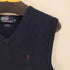 ポロバイラルフローレン Polo by RALPH LAUREN 90S ウール100 ポニー刺繍 ニットベスト レディース import:L