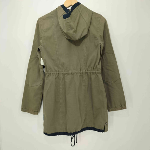 アルマーニジーンズ ARMANI JEANS コットンツイル マルチジップ フーデッドコート モッズコート レディース FR:36