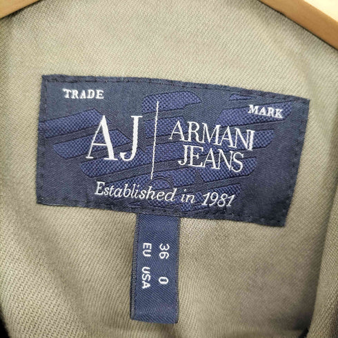 アルマーニジーンズ ARMANI JEANS コットンツイル マルチジップ フーデッドコート モッズコート レディース FR:36