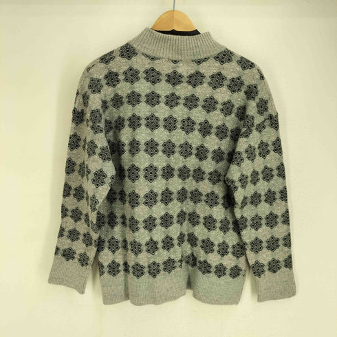 ファクトタム FACTOTUM ウール100 総柄 リブニット切替 セーター レディース EUR:48
