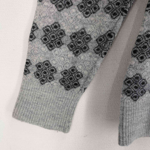 ファクトタム FACTOTUM ウール100 総柄 リブニット切替 セーター レディース EUR:48