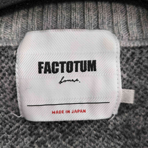 ファクトタム FACTOTUM ウール100 総柄 リブニット切替 セーター レディース EUR:48
