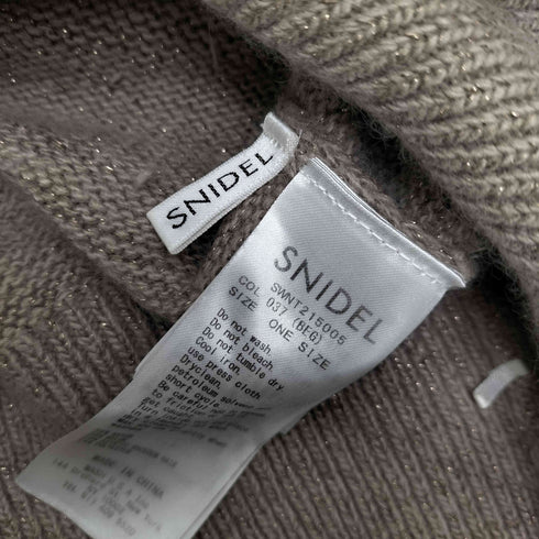 スナイデル snidel ラメ ラクーン カシュクール ニット プルオーバー レディース ONE SIZE