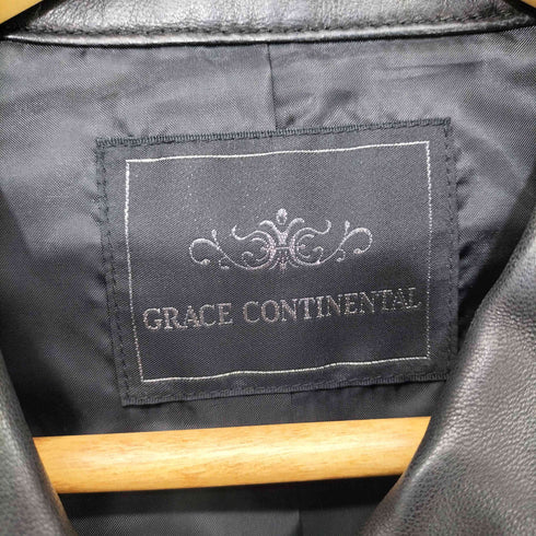 グレースコンチネンタル GRACE CONTINENTAL 羊革 ラムレザー 3rd型 短丈 レザージャケット レディース JPN:36