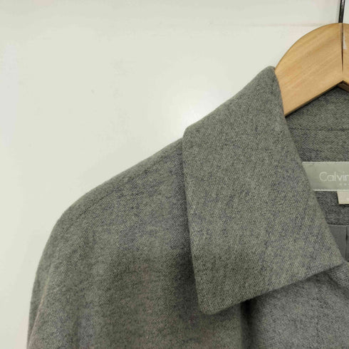 カルバンクライン CALVIN KLEIN ウールナイロン 比翼 ステンカラーコート レディース JPN:9号