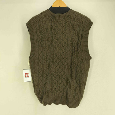 ユナイテッドアローズグリーンレーベルリラクシング UNITED ARROWS green label relaxing Shepley Yarns アラン ニット ベスト メンズ JPN:L