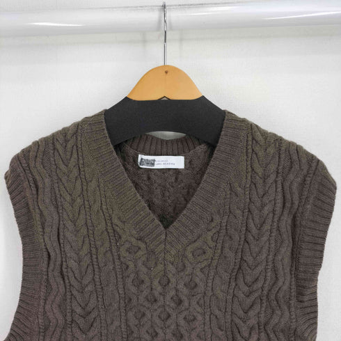 ユナイテッドアローズグリーンレーベルリラクシング UNITED ARROWS green label relaxing Shepley Yarns アラン ニット ベスト メンズ JPN:L