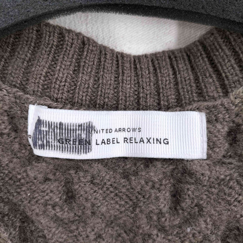 ユナイテッドアローズグリーンレーベルリラクシング UNITED ARROWS green label relaxing Shepley Yarns アラン ニット ベスト メンズ JPN:L