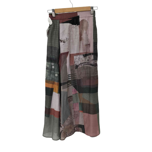 アメリ AMERI ART COLLAGE PRINT SHEER SKIRT レディース JPN:M