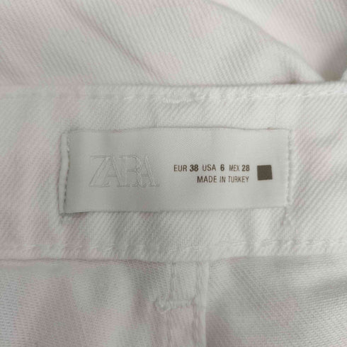 ザラ ZARA ワイド ホワイトデニムパンツ レディース JPN:38