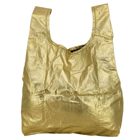 バグゥ BAGGU 折り畳み エコバッグ メタリックゴールド レディース