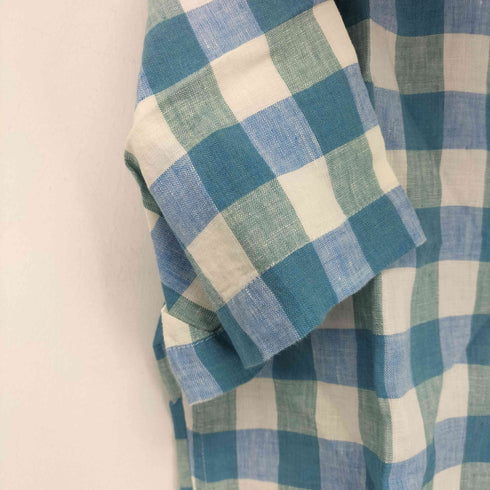 エルエルビーン L.L.Bean SLIGHTLY FITTED S/S リネンチェックシャツ メンズ JPN:M