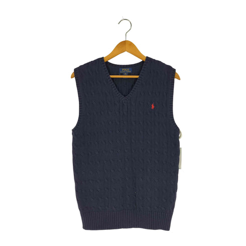 ポロラルフローレン POLO RALPH LAUREN ポニー刺繍 ケーブルニットベスト メンズ import:XL