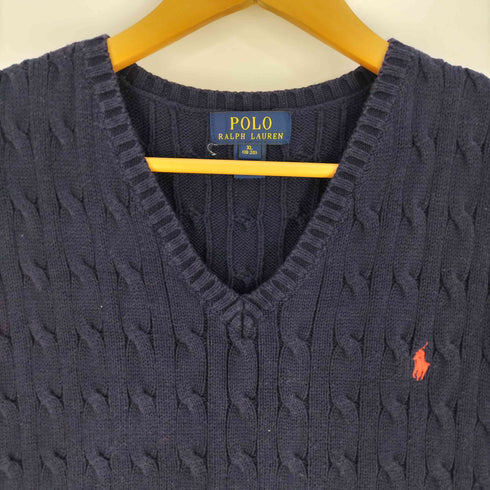 ポロラルフローレン POLO RALPH LAUREN ポニー刺繍 ケーブルニットベスト メンズ import:XL