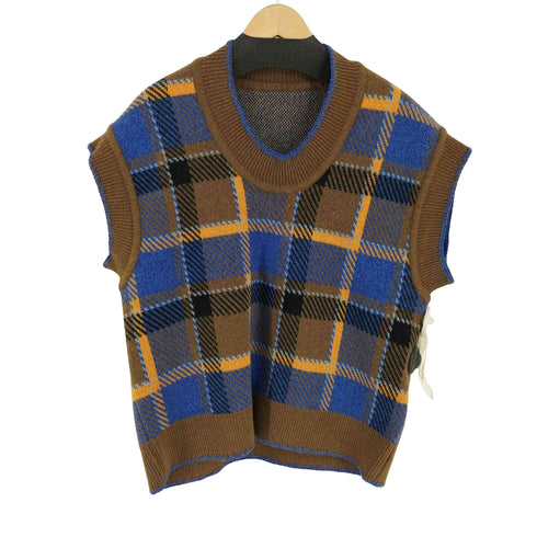 アダーエラー ADER error チェックニットベスト メンズ A1