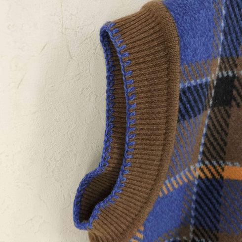 アダーエラー ADER error チェックニットベスト メンズ A1