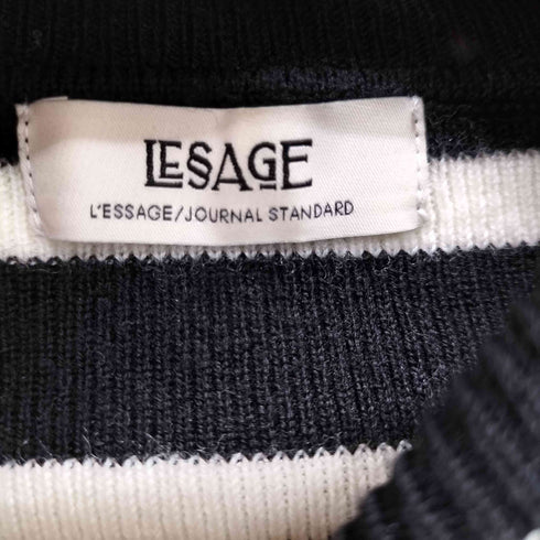 ジャーナルスタンダードレサージュ JOURNAL STANDARD Lessage 23AW ボーダー ウールタートルネックニット レディース FREE