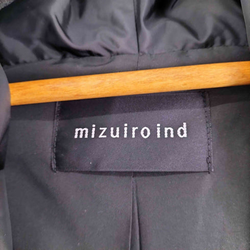 ミズイロインド mizuiro ind ドレープロングライトダウンコート レディース