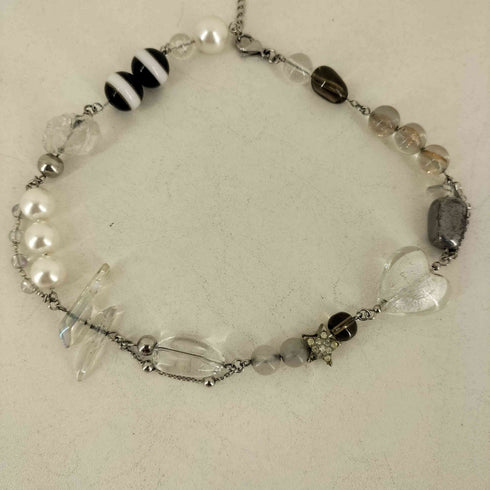 hypnotize connecting mix necklace_smoky ストーン ネックレス レディース
