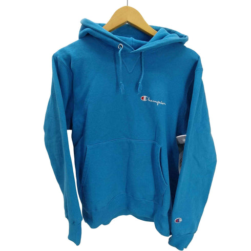 チャンピオン Champion USA製 80-90S 刺繍 青タグ 前V ロゴ刺繍 プルオーバー パーカー フーディー 袖目つき メンズ import:M