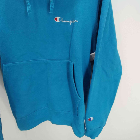 チャンピオン Champion USA製 80-90S 刺繍 青タグ 前V ロゴ刺繍 プルオーバー パーカー フーディー 袖目つき メンズ import:M