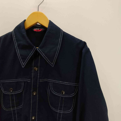 JOCKEY RAC 三角タグ ステッチ デザイン フラップポケット L/S ワークシャツ メンズ import:M