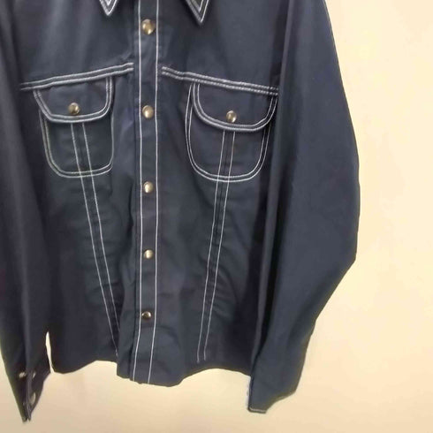 JOCKEY RAC 三角タグ ステッチ デザイン フラップポケット L/S ワークシャツ メンズ import:M