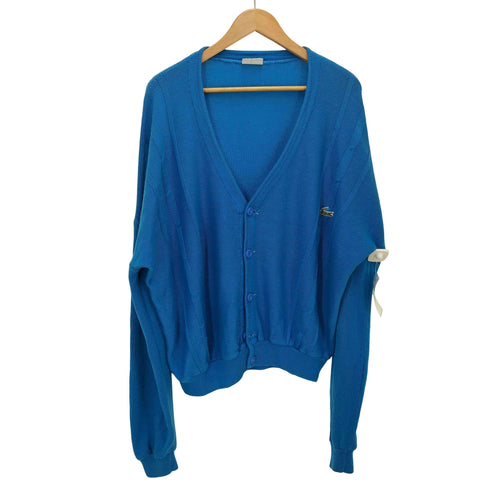 シュミーズラコステ CHEMISE LACOSTE 70S ワニ刺しゅう アクリルカーディガン メンズ