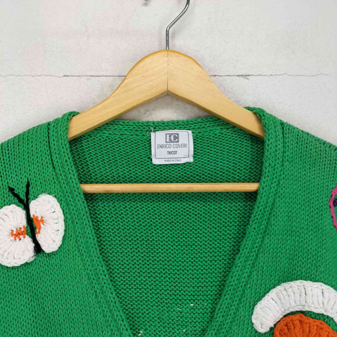 ENRICO COVERI MADE IN ITALY 刺繍デザインカーディガン レディース