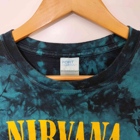 ポートアンドカンパニー PORT and COMPANY US グランジバンド タイダイ クルーネックTシャツ メンズ import:M