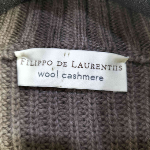 フィリッポ デローレンティス FILIPPO DE LAURENTIIS カシミヤ混ウールドライバーズニット メンズ