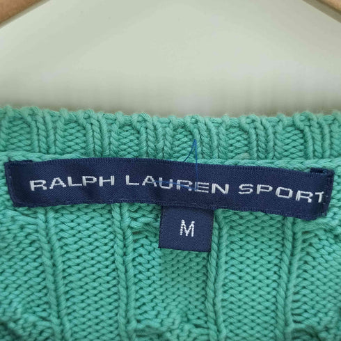 ラルフローレン RALPH LAUREN ポニー刺しゅう ケーブル 半袖ニット レディース JPN:M