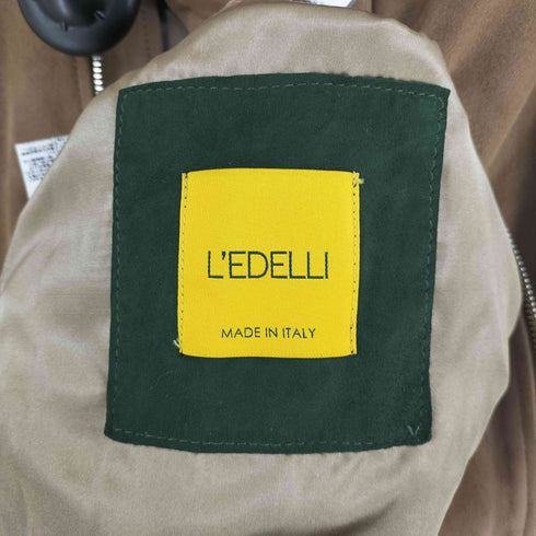 L'EDELLI イタリア製 スエードレザーライダースジャケット メンズ 48