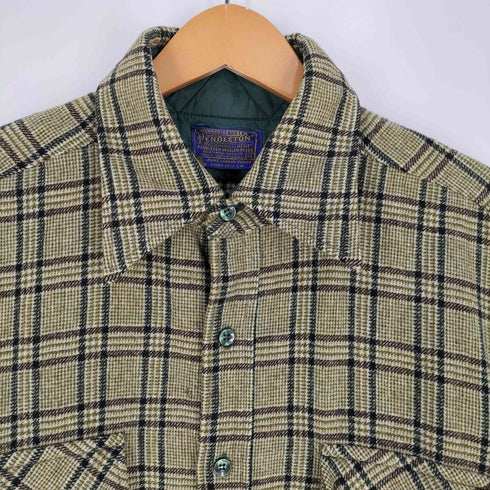 ペンドルトン PENDLETON 70S USA製 ウールチェック レギュラーカラーシャツ メンズ import:XL