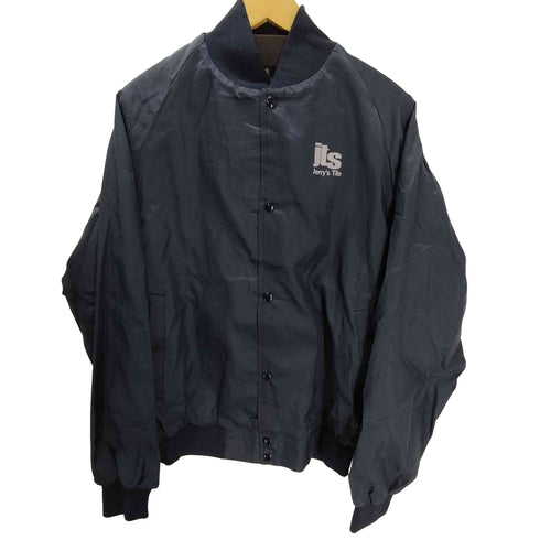 エーエスダブリュージャケット ASW JACKETS 90S USA製 Jerry's Tile ロゴ プリント ナイロン サテン スタジャン ブルゾン ジャケット メンズ import:L