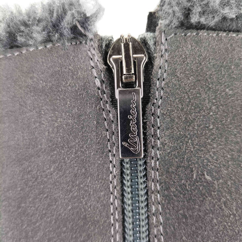 MARIAN Y2K スペイン製 サイドジップ ボア スエード ロング ヒールブーツ レディース JPN:37