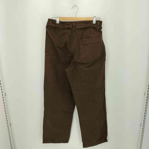ザラ ZARA ベルト付き ダブルニー コットン&ヘンプパンツ メンズ M
